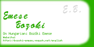 emese bozoki business card